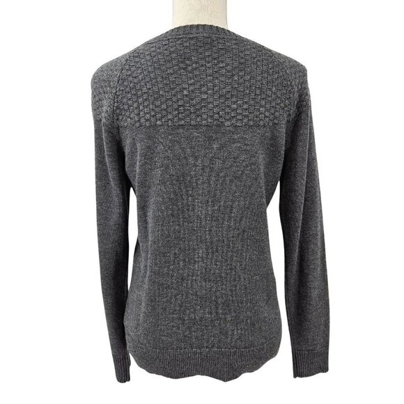 Talbots Lambswool Blend Crew Neck Sweater Gray Women's S Minimalist Lounge Wear - Picture 2 of 8